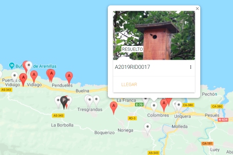 Ejemplo de la aplicación Avisap en Asturias